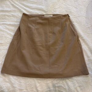 Oak + Fort Tan A-Line Skirt Mini